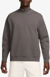 Nike Men's 24.7 Impossiblysoft Dri-fit 1/2-zip Top In Cave Stone/medium Ash