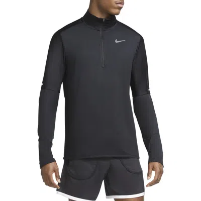 Nike Dri-fit Half Zip Running Top In Black