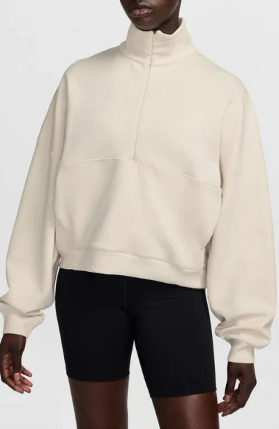 Nike Dri-fit Half Zip Top In Light Orewood/light Orewood