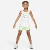 Nike Dri-fit Happy Camper Little Kids' Mesh Shorts Set In Green
