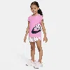 Nike Dri-fit Happy Camper Little Kids' Sprinter Set In White