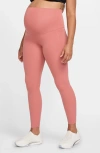 Nike Women's (m) One High-waisted 7/8 Leggings With Pockets (maternity) In Canyon Pink