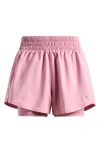 Nike Women's One Dri-fit High-waisted 3" 2-in-1 Shorts In Elemental Pink