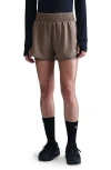 Nike Women's One Dri-fit High-waisted 3" 2-in-1 Shorts In Mink Brown/reflective Silv