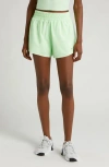 Nike Dri-fit High Waist Shorts In Vapor Green/reflective Silver