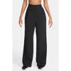 Nike Dri-fit High Waist Wide Leg Pants In Black/black