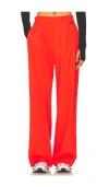 Nike Dri-fit High Waisted Loose Wide Leg Pant In Red