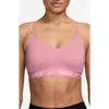 Nike Women's Indy Light Support Padded Adjustable Sports Bra In Elemental Pink/pink Foam