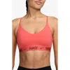 Nike Indy Light Support Padded Adjustable Sports Bra In Red