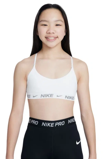 Nike Dri-fit Indy Sports Bra In White/ White