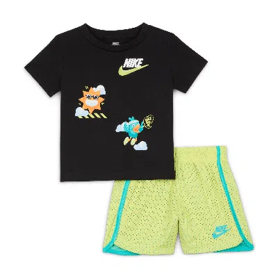 Nike Dri-fit Just Believe Baby (12-) 2-piece Shorts Set In Green