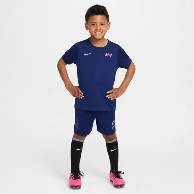 Nike Dri-fit Kylian Mbappã© Little Kids' Acd25 Short Sleeve Top And Shorts Set In Blue