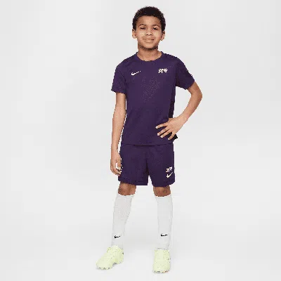 Nike Dri-fit Kylian Mbappã© Little Kids' Acd25 Short Sleeve Top And Shorts Set In Purple