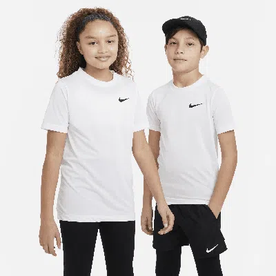 Nike Dri-fit Legend Big Kids' Training T-shirt In White
