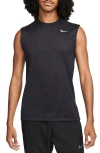 Nike Men's Dri-fit Legend Sleeveless Fitness T-shirt In Black/matte Silver