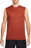 Nike Men's Dri-fit Legend Sleeveless Fitness T-shirt In Dragon Red/ White