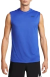 Nike Men's Dri-fit Legend Sleeveless Fitness T-shirt In Game Royal/ Black