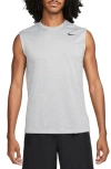 Nike Men's Dri-fit Legend Sleeveless Fitness T-shirt In Tumbled Grey/ Flight Silver