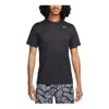 Nike Superset Top Ss Training Sports Breathable Round Neck Short Sleeve Black In Brown