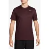 Nike Dri-fit Legend T-shirt In Burgundy Crush/matte Silver