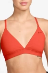 Nike Dri-fit Light Support Triangle Sports Bra In Picante Red/mystic Red, Women's At Urban Outfitters In Orange