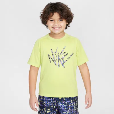 Nike Dri-fit Little Kids' Bold Move Short Sleeve Top In Yellow