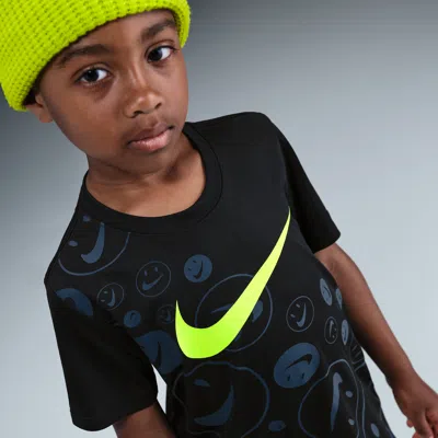Nike Dri-fit Little Kids' Icon T-shirt In Black