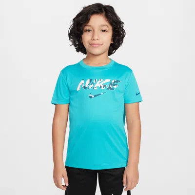 Nike Dri-fit Little Kids' Multi Bold Graphic Top In Green