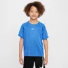 Nike Dri-fit Little Kids' Multi Short Sleeve Top In Blue