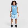 Nike Dri-fit Little Kids' Rhythm Printed 2-piece Shorts Set In Blue