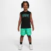 Nike Dri-fit Little Kids' Rhythm Printed 2-piece Shorts Set In Green