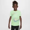 Nike Dri-fit Little Kids' Stacked Up Swoosh T-shirt In Green