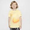 Nike Dri-fit Little Kids' Stacked Up Swoosh T-shirt In Yellow