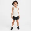 Nike Dri-fit Little Kids' Wild Flower 2-piece Tank Top And Mesh Shorts Set In Black