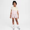 Nike Dri-fit Little Kids' Wild Flower 2-piece Tempo Set In White