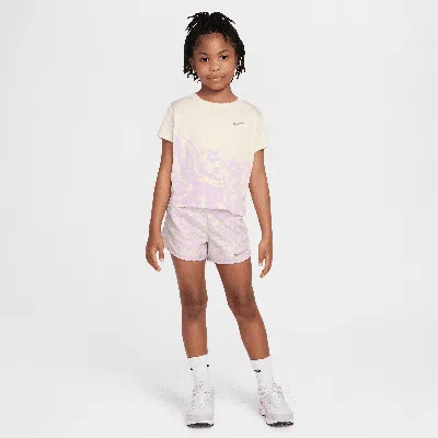 Nike Dri-fit Little Kids' Wild Flower 2-piece Tempo Set In White
