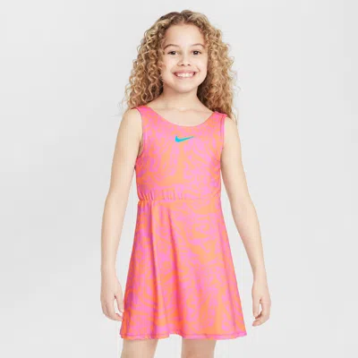 Nike Dri-fit Little Kids' Wild Flower Fashion Dress In Pink