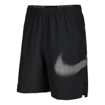 Nike Dri-fit Logo Printing Elastic Waistband Shorts Black