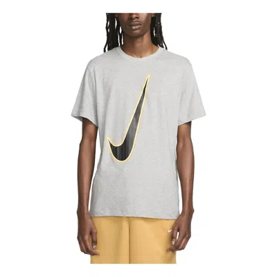 Nike Dri-fit Logo T-shirt 'grey' In Neutral