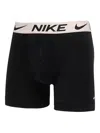 Nike Dri-fit Logo Waistband Boxer Briefs (pack Of Three) In Black