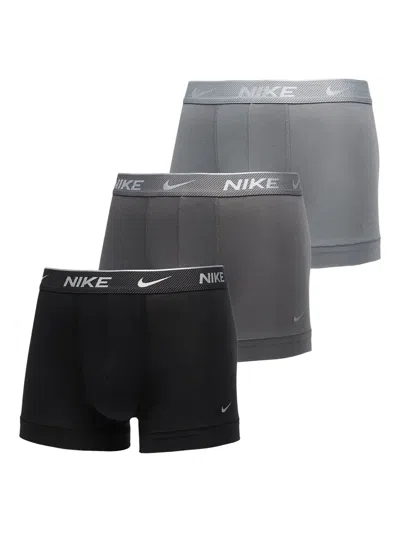 Nike Dri-fit Logo-waistband Boxer (pack Of Three) In Black