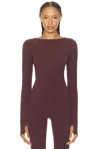 Nike Dri-fit Long Sleeve Top In Burgundy