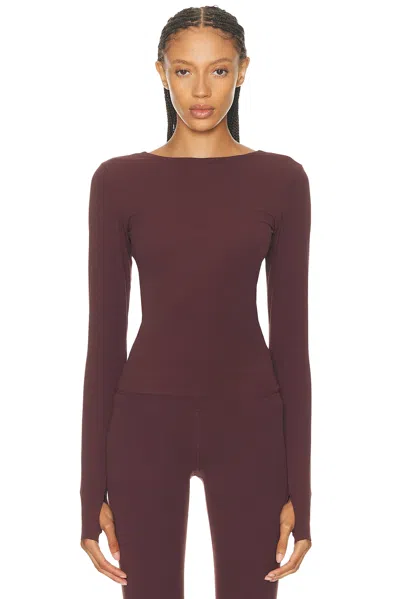 Nike Dri-fit Long Sleeve Top In Burgundy