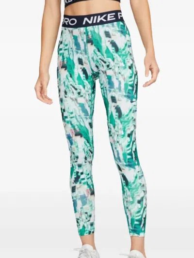 Nike Dri-fit "malachite / Obsidian" Leggings In Green