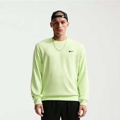 Nike Dri-fit Mens Crew Neck Long Sleeve Sweatshirt In Green