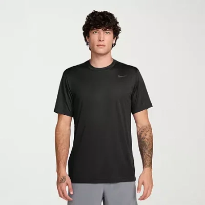 Nike Dri Fit Mens Crew Neck Short Sleeve Quick Dry Active Big And Tall T-shirt In Black