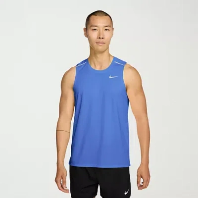 Nike Dri Fit Mens Crew Neck Sleeveless Active Tank Top In Blue