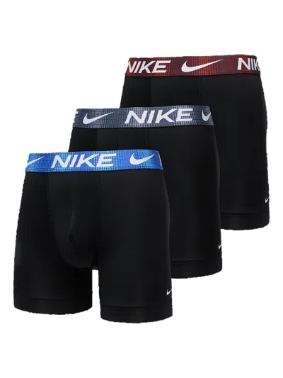 Nike Dri-fit Micro Boxer Briefs (pack Of Three) In Black