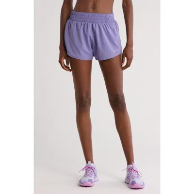 Nike Dri-fit Mid-rise 3-inch Brief-lined Shorts In Purple