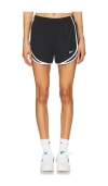 Nike Dri-fit Tempo Running Shorts In Black  White  & Reflective Silver